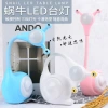 Snail Bird LED Touch Desk Lamp, USB charging, with phone stand, two-level dimming, curved learning, eye-protecting night light details Picture